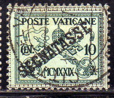 CITTÀ DEL VATICANO VATIKAN VATICAN CITY 1931 SEGNATASSE TAXES DUE TASSE CONCILIAZIONE SOPRASTAMPATO CENT. 10c USATO USED - Strafport