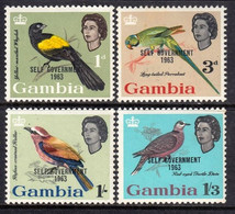 Gambia 1963 New Constitution Complete Overprint Parrot , Dove Bird Mint MNH Set (**) - Gambie (1965-...)