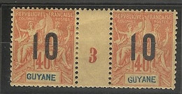 Guyane - Française _1 Millésimes 40 C (1893 ) _ N° 71 - Autres & Non Classés