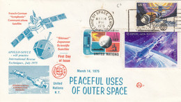 USA.  PEACEFUL USES OF OUTER SPACE.  SYMPHONIE. SHINSEI. APOLLO-SOYUZ      / 3 - North  America