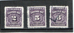 CANADA    1935-65  Taxe  Y.T. N° 14 à 20  Incomplet  Oblitéré  15 18 19 - Portomarken