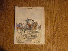 Protège-Cahier/Couverture "Hussards Aux Manoeuvres"-Voir Détails Sur Photos-Format Plié 22,8 Cm X17,9 Cm Env. - Protège-cahiers