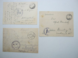 WARSCHAU  , 3 Feldpostbelege Aus Warschau , Alle Mit Truppenstempel - Other & Unclassified