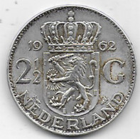 PAYS BAS   -   2 1/2 Gulden  1962 - 1948-1980: Juliana
