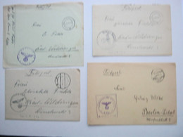 1940/43 , LUBLIN ,  4   Feldpostbelege Mit Truppenstempel , Alle Mit Inhalt - Otros & Sin Clasificación