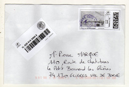 Enveloppe FRANCE Avec Vignette D' Affranchissement Lettre Suivie Oblitération BEAUNE CCTI 02/09/2020 - 2010-... Illustrated Franking Labels