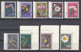 Yugoslavia Republic 1957 Flowers Mi#812-820 Mint Never Hinged - Unused Stamps
