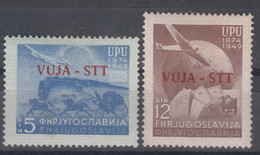 Italy Yugoslavia Trieste Zone B, UPU 1949 Mi#22-23, Sassone#17-18 Mint Hinged - Nuovi