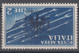 Germany Occupation Of Slovenia Laibach 1944 Mi#25 Error - Inverted Overprint, Mint Hinged - Ocupación 1938 – 45