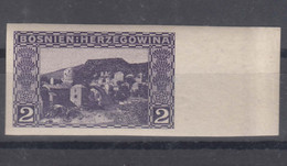Austria Occupation Of Bosnia 1906 Pictorials Mi#30 U, Imperforated, With Gum Mint Hinged - Neufs