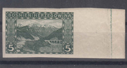 Austria Occupation Of Bosnia 1906 Pictorials Mi#32 U, Imperforated, With Gum Mint Hinged - Neufs