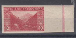 Austria Occupation Of Bosnia 1906 Pictorials Mi#34 U, Imperforated, With Gum Mint Hinged - Neufs