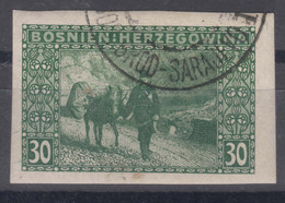 Austria Occupation Of Bosnia 1906 Pictorials Mi#37 U, Imperforated, Used - Oblitérés