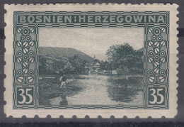 Austria Occupation Of Bosnia 1906 Pictorials Mi#38 Perforation Up And Right 12 1/2 Down And Left 6 1/2, Mint Hinged - Nuovi