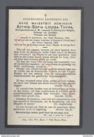 HARE MAJESTEIT KONINGIN Astrid-Sofia-Louisa-Thyra - Kussnacht - Doodsprentje - 1905-1935 - Obituary Notices