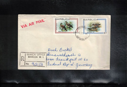 Barbuda 1980  Interesting Airmail Registered Letter - Barbuda (...-1981)