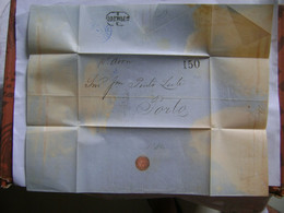 BRAZIL / BRASIL - LETTER SENT FROM BAHIA TO PORTO (PORTUGAL) IN 1860 IN THE STATE - Storia Postale