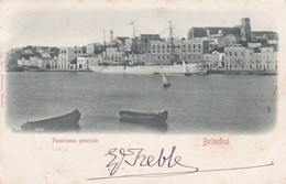 BRINDISI - CARTOLINA - PANORAMA GENERALE -VIAGGIATA PER LUZERN - SVIZZERA - FRANCOBOLLO ASPORTATO - Brindisi