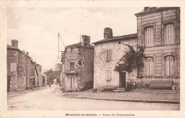 79 Mazieres En Gatine Route De Champdeniers Cpa Cachet Mazieres 1935 - Mazieres En Gatine