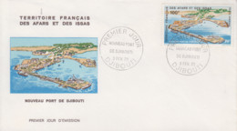 Enveloppe  FDC  1er  Jour  TERRITOIRE  FRANCAIS   Des   AFARS  Et  ISSAS   Nouveau  Port  De  DJIBOUTI   1972 - Autres & Non Classés