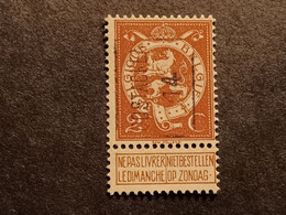N 109   PREO  A  " OOSTACKER 14 " - Typografisch 1912-14 (Cijfer-leeuw)