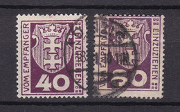 Danzig - 1921 - Portomarken - Michel Nr. 3, 6 - Gestempelt - 40 Euro - Danzig