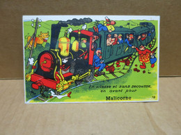 MALICORNE (72) Carte à Système Dépliant Train - Malicorne Sur Sarthe