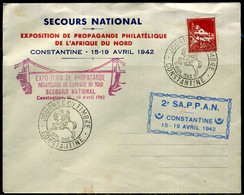 Algérie Oblitération Journée Du Timbre  Constantine , 1942 - FDC