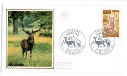 1972-- FDC Soie  --Sologne ( Cerf) -- --cachet  ROMORANTIN-41...............à Saisir - 1970-1979