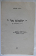 BRUGSE GIJZELAARS LIJSTEN V 1301 1305 En 1328 - Komparatieve Analyse Door D. Vanden Auweeele 1974 BRUGGE - Histoire
