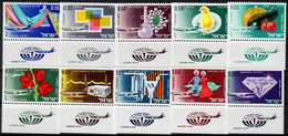 1968 5th Airmail Series Bale 392-418 / Sc C38-47 / Mi 270-9 / YT Aérien 38-47 MNH / Neuf Sans Charniere / Postfrisch - Aéreo