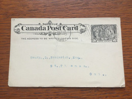 GÄ26246 Canada Ganzsache Stationery Entier Postal Preprinted Psc Toronto To St. Thomas Fishing Equipment Anglerbedarf - 1860-1899 Regno Di Victoria