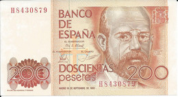 ESPAGNE   -  200 Pesetas  1980   -- UNC  -- - [ 4] 1975-… : Juan Carlos I