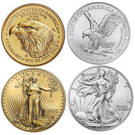 United States 2022 1/10 Oz. American Gold Eagle BU & 1 Oz American Silver Eagle BU USA New Set  (**) - Other - America