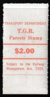 Tasmania 1967 Railway Parcel Stamp $2 Mint - Otros & Sin Clasificación