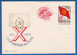 Rumänien; Brief FDC Michel 2789, Al X Congres PCR, AFR Timisoara 1969; Romania; Bild1 - FDC