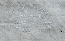 RARE LETTRE ENTETE G.MATHEBS CONSTRUCTEUR DE CHAUDIERES A VAPEUR THANN Haut RHIN 186 à Verrerie  LA ROCHERE V.HISTORIQUE - 1800 – 1899
