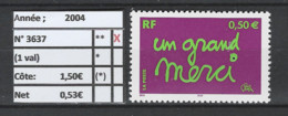 ANNEE 2004 SPLENDIDE TIMBRES DE LUXE FRANCE N° 3637 NEUF (**) SANS TRACE DE CHARNIERE CÖTE: 1.50 € Y&T A SAISIR!!!!!! - Unused Stamps