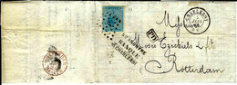 T.P. 18 S/L. De CHARLEROI Du 7 JANV 68 à ROTTERDAM (Obl. Rouge 7 Janv 68) + PD Encadré - 1865-1866 Profiel Links