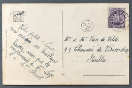 Belgique COB N°139 Sur CPA - Cachet OOSTERZEELE + Cachet Facteur 418D - (A1409) - Annulli A Punti