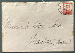 Belgique COB N°111 Sur Enveloppe - Cachet JUMET 1D 25.VIII.1914 - (A1416) - Postmarks - Points