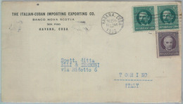 81593 - Cuba - POSTAL HISTORY -   COVER  To  ITALY  1922 - Covers & Documents