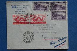 AR1 VIETNAM BELLE LETTRE   1953 PAR AVION HANOI  POUR IVRY S SEINE +PAIRE DE TP + + ++AFFRANCH.INTERESSANT - Vietnam