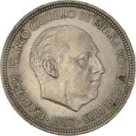 Monnaie, Espagne, Caudillo And Regent, 50 Pesetas, 1959, TTB+, Cupro-nickel - 50 Peseta