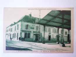 2022 - 749  RABASTENS-de-BIGORRE  (Hautes-Pyrénées)  :  La Mairie , Le Théâtre Et La Poste  (verte)   XXX; - Rabastens De Bigorre