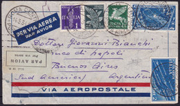 069 * Lettera Di Posta Aerea Da Roma Del 14.03.34 Diretta A Buenos Aires Affrancata Per L. 9,50. Al Verso Annulli Transi - Marcophilie (Zeppelin)