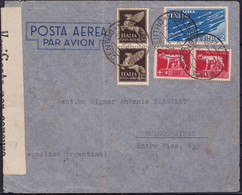 070 * Lettera Di Posta Aerea Da Roma Del 9.09.40 Diretta A Buenos Aires Affrancata Per L. 13. Verificata Per Censura. Al - Marcophilia (Zeppelin)