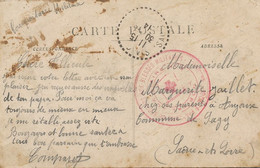 Cachet Croix Rouge Hopital Envoi à Jaillet Commune Sagy 71 - Croix-Rouge