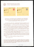Italia/Italy/Italie: Bollettino Informativo Delle Poste, 100° Cartolina Postale, 100th Post Card, 100e Carte Postale - Interi Postali