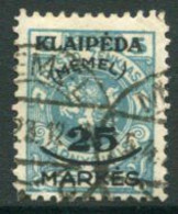 MEMEL (Lithuanian Occ) 1923 (5. Feb) Surcharge 25 Mk. On 5 C. Usece.  Michel 125 - Memel (Klaïpeda) 1923